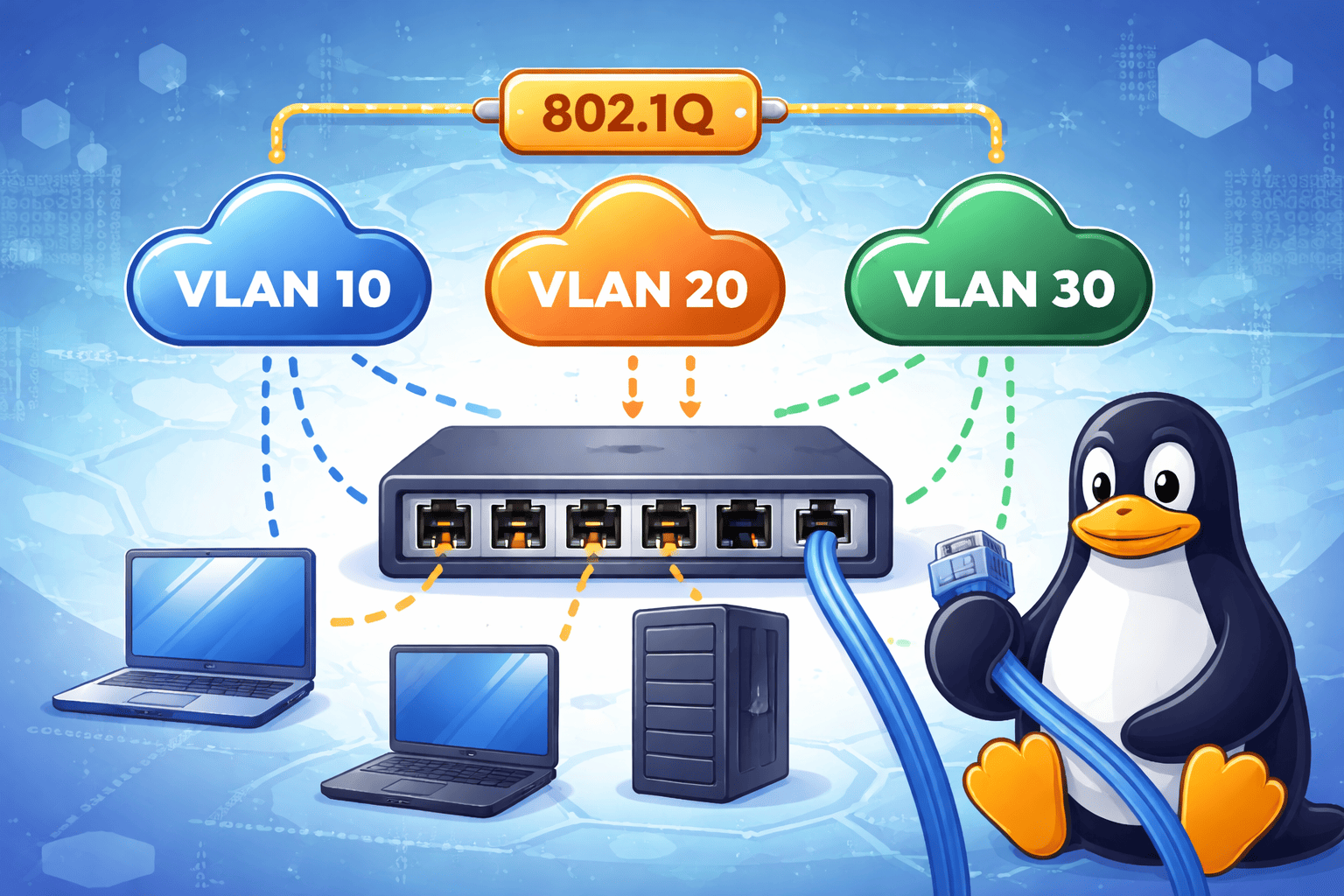 VLANs 802.1Q en Linux: bridges en el anfitrión
